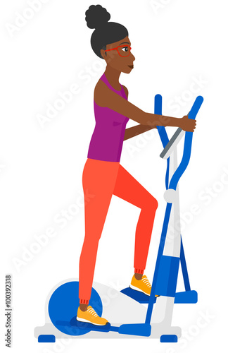 Woman making exercises.