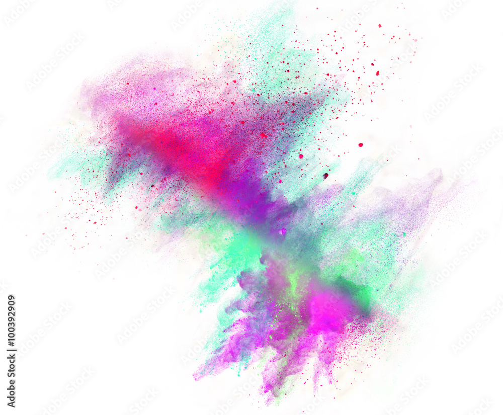 Colored dust powder.