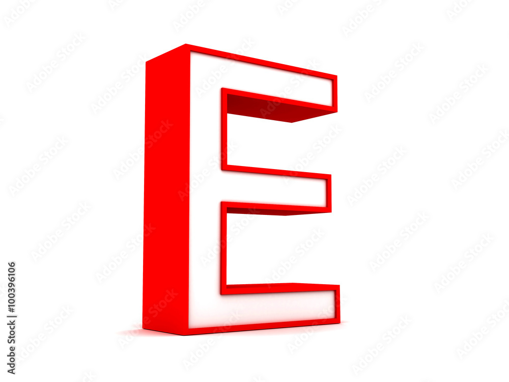 3d letter E from my metal letter collection RED 3d letter E from my metal letter collection RED
