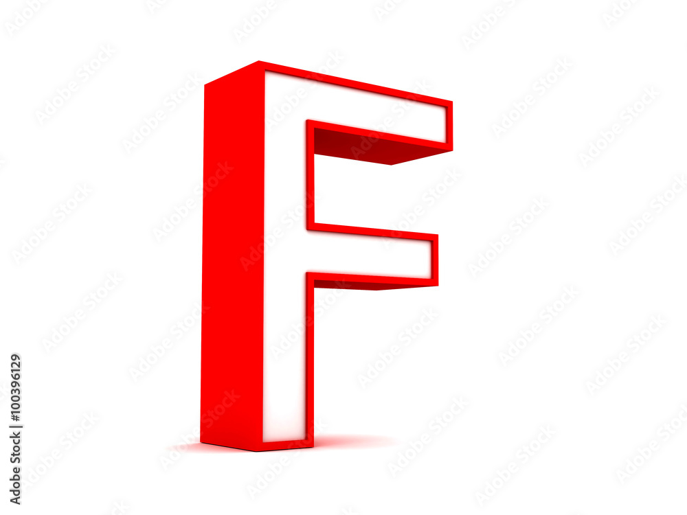 3d letter F from my metal letter collection RED 3d letter F from my metal letter collection RED