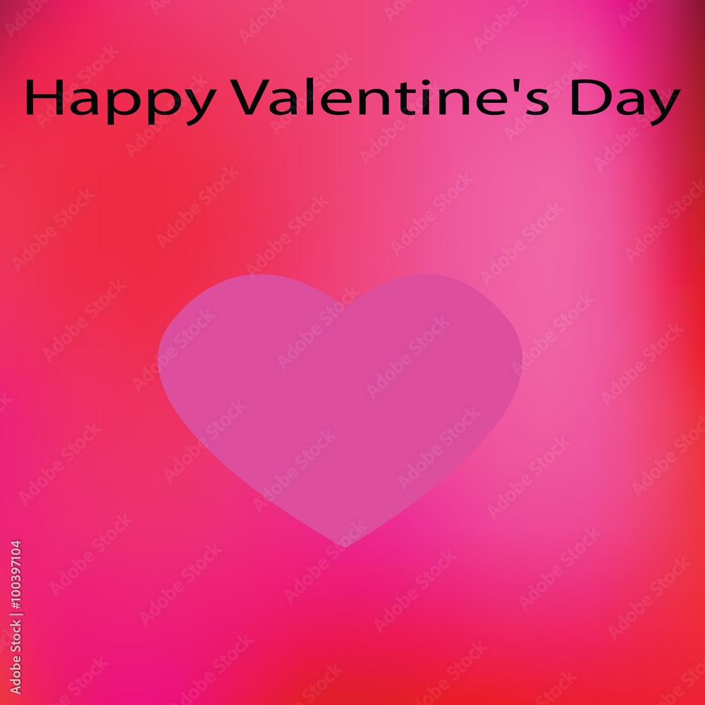 Art design for happy valentine day with pink heart and background