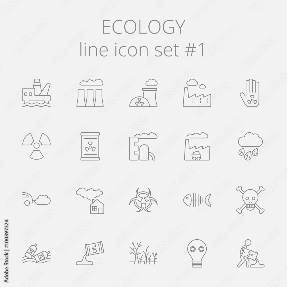 Ecology icon set.