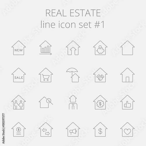Real estate icon set.
