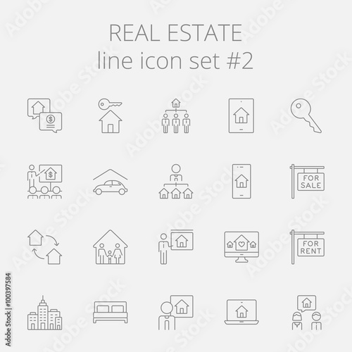 Real estate icon set.
