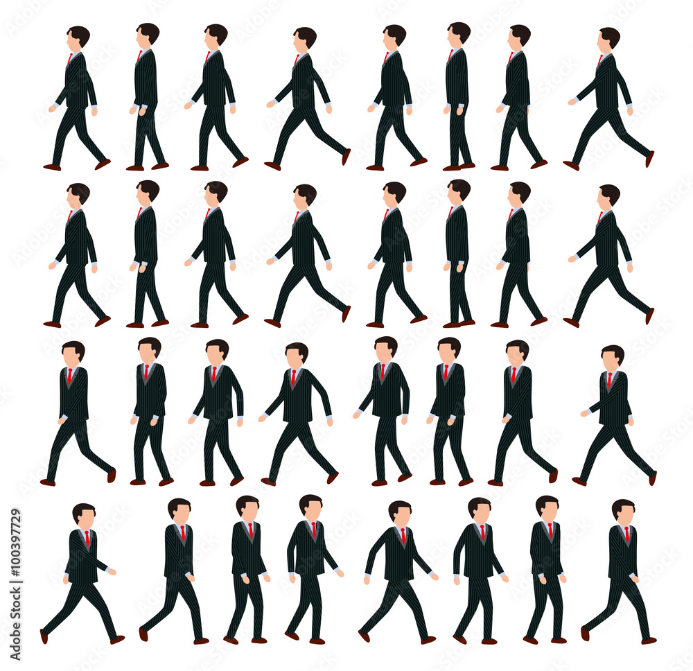 Obraz premium モーションウォーク男01
