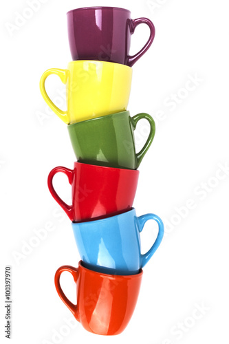 Fotografi Coffee Mugs Pile