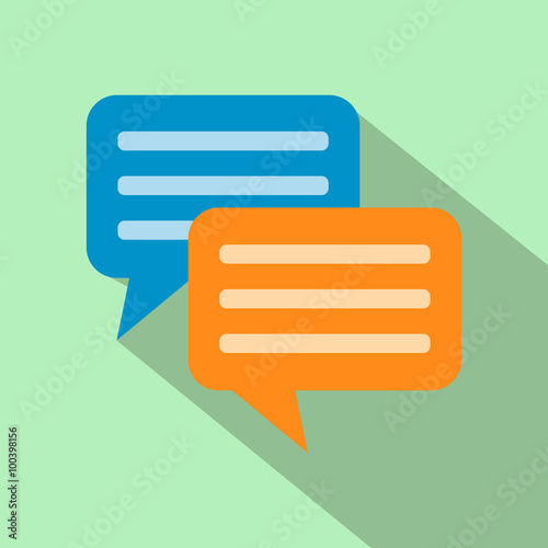 Speach bubles flat icon