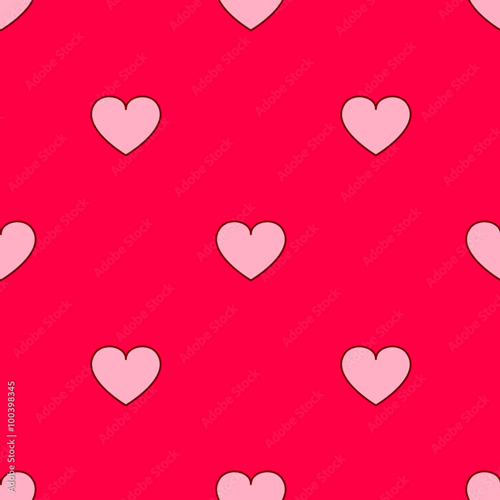 Vector valentines hearts seamless pattern. Wedding background. Love design element