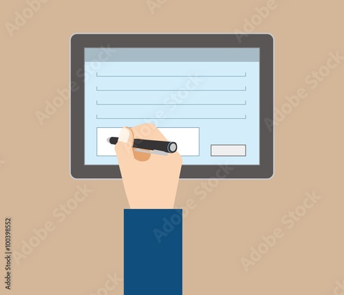 タブレット端末 電子署名