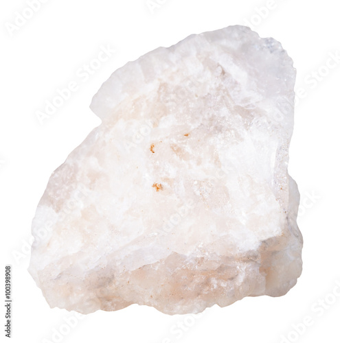 Baryte (barite) mineral stone isolated on white
