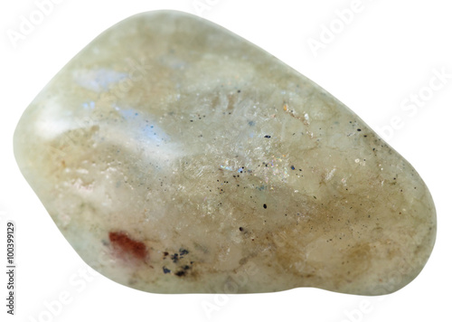 Labradorite gemstone isolated on white
