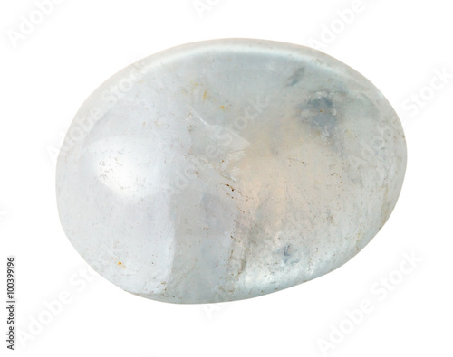 White Agate gemstone isolated