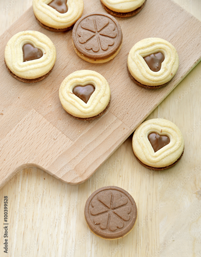 Heart shaped chocolate cookies Heart shaped chocolate cookies