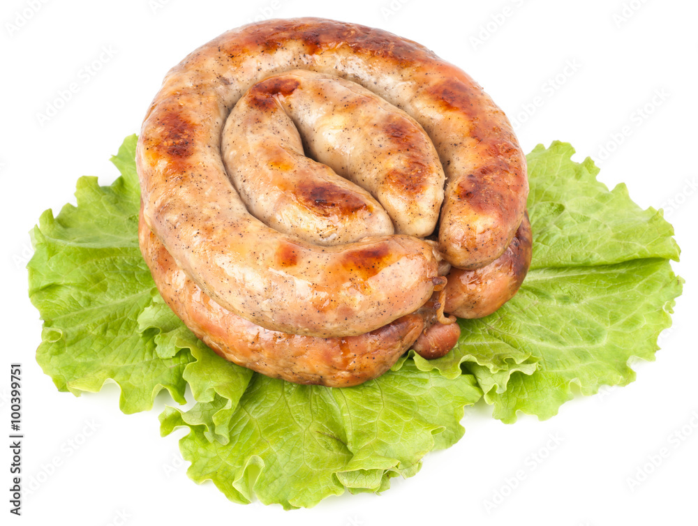 Fototapeta premium German sausages isolated on white
