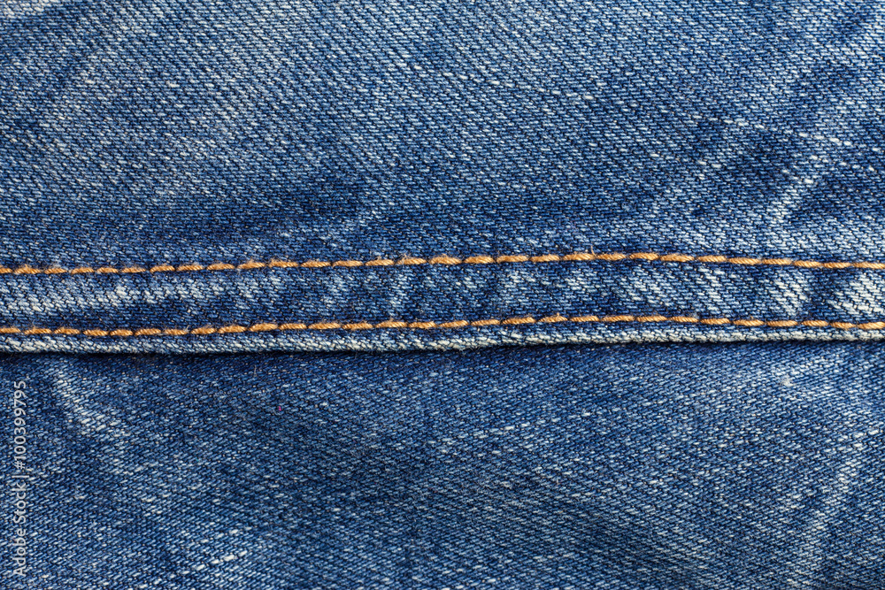 Blue jeans sewing line of closeup texture. Blue jeans sewing line of closeup texture.