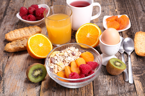 healthy breakfast diet and health concept
