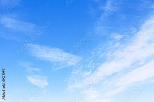 white clouds in blue sky in sunny winter day © vvoe