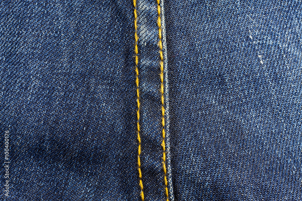Blue jeans sewing line of closeup texture. Blue jeans sewing line of closeup texture.