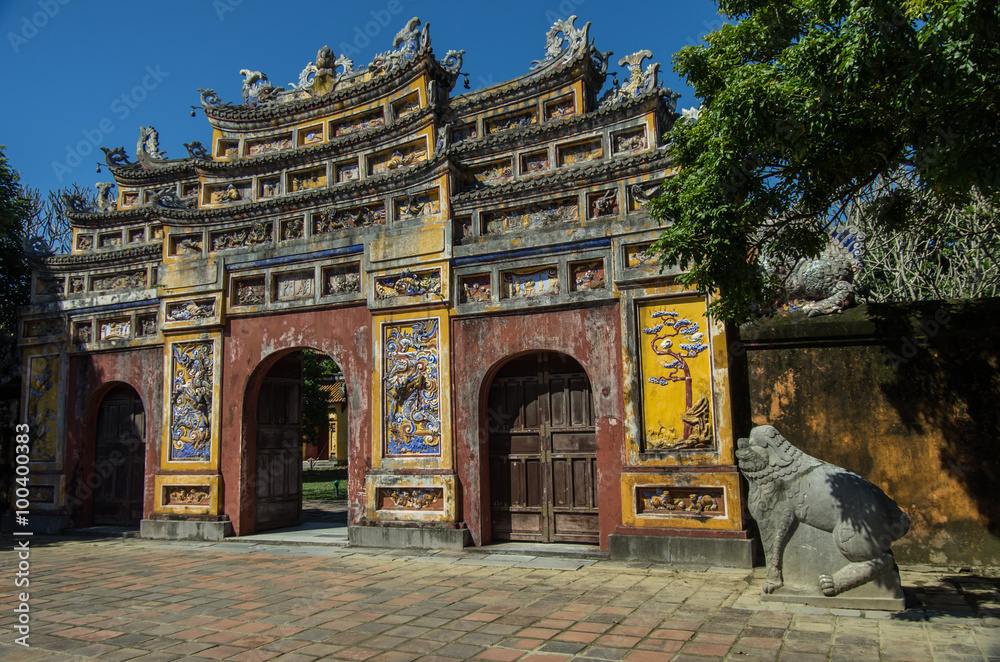 Fototapeta premium Inside the citadel. Imperial Forbidden City. Hue, Vietnam.