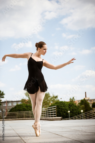 Ballet dancer dancing outdoor