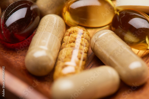 Different pills and supplements photo