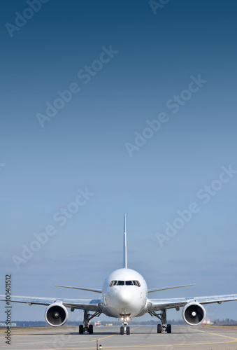 Passenger plane on runway