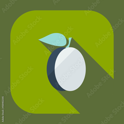 Flat modern design with shadow icons peach