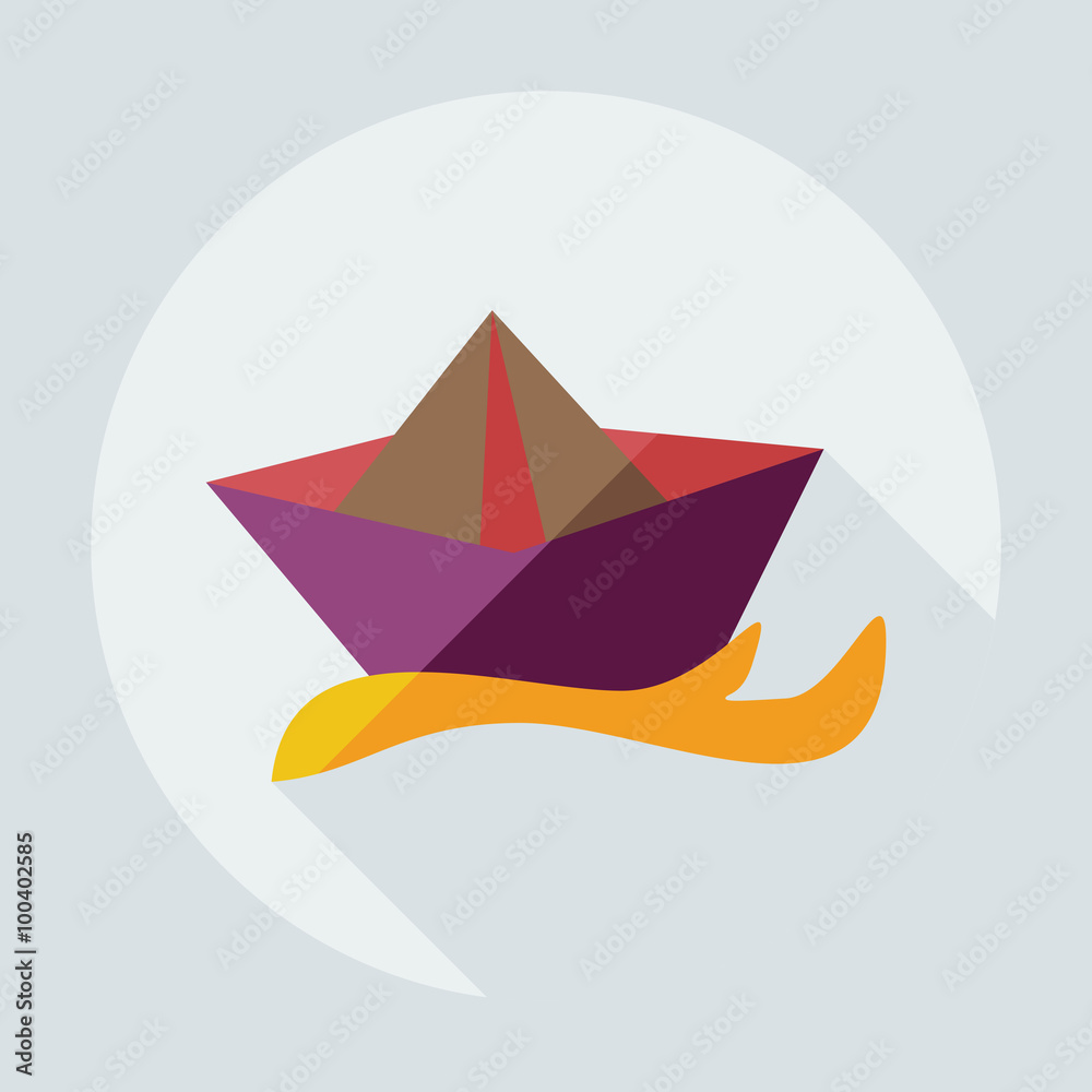 Flat modern design with shadow icons Cossack Flat modern design with shadow icons Cossack