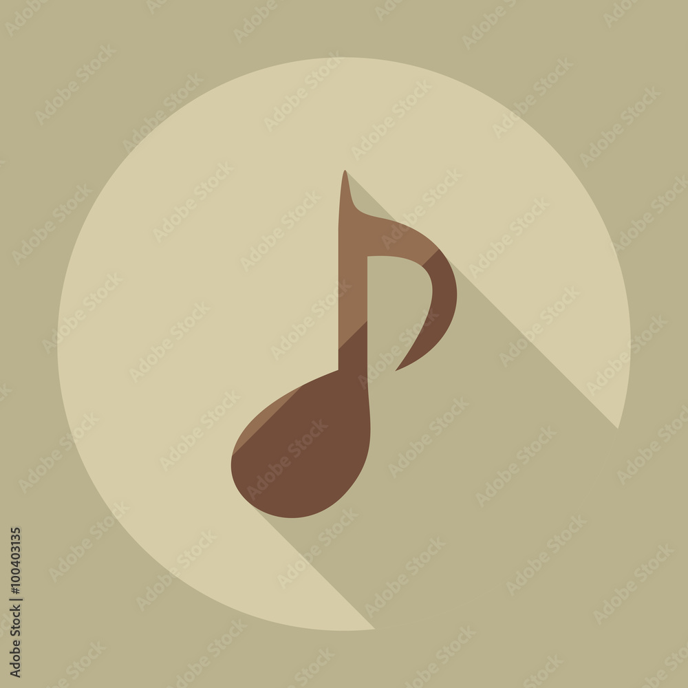 Flat modern design with shadow icons music Flat modern design with shadow icons music