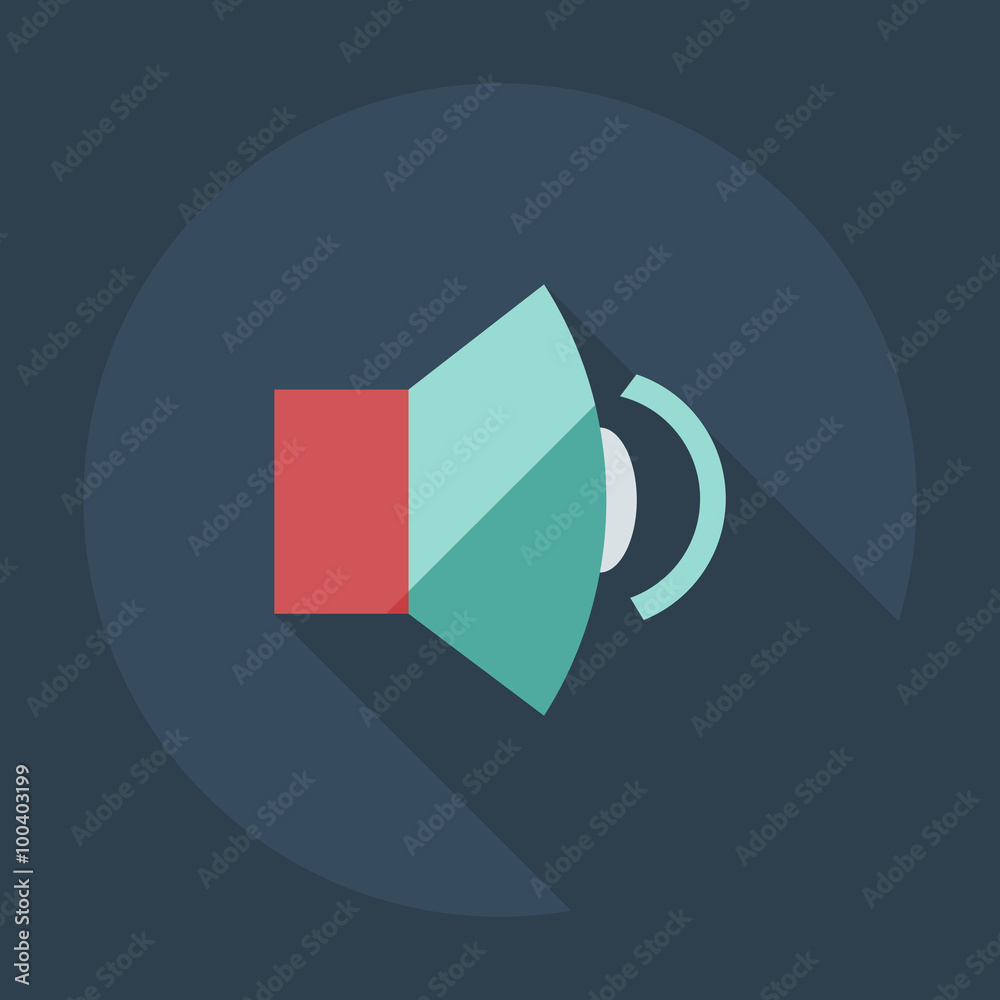 Flat modern design with shadow icons sound Flat modern design with shadow icons sound