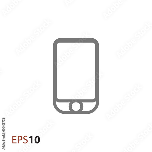 Minimal smartphone icon for web and mobile