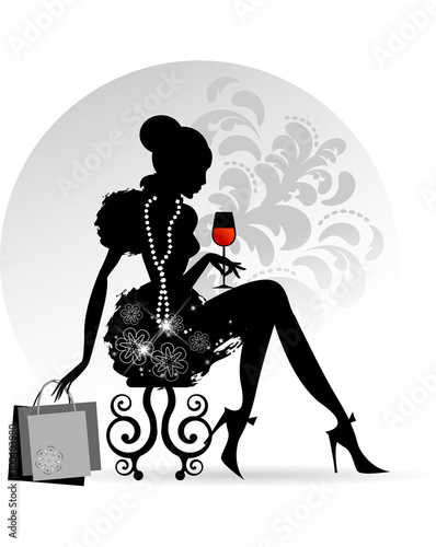 Elegant Lady - Red Wine photo