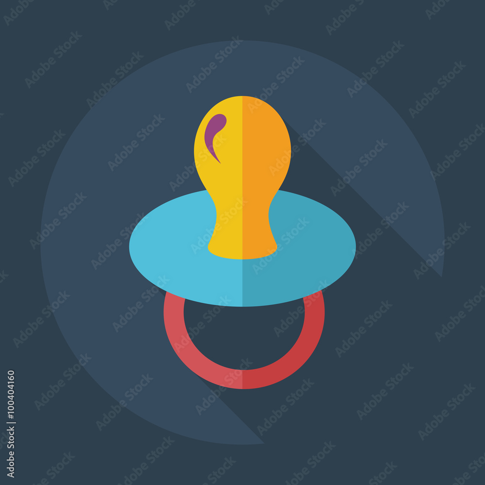 Flat modern design with shadow icons soother Flat modern design with shadow icons soother