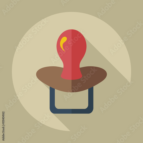 Flat modern design with shadow icons soother