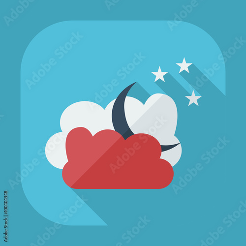 Flat modern design with shadow icons Muslim heaven