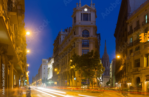  View of Barcelona, Spain.  Via Laietana