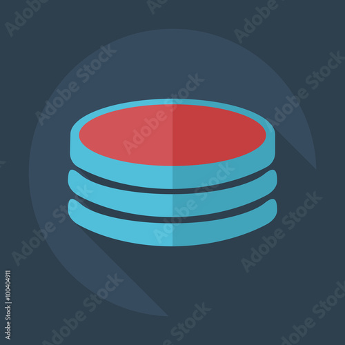 Flat concept, set modern design with shadow marketing sales