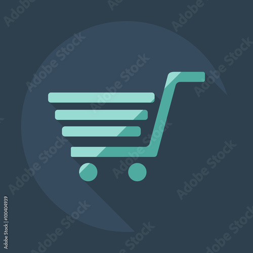 Flat modern design with shadow icons truck buyer