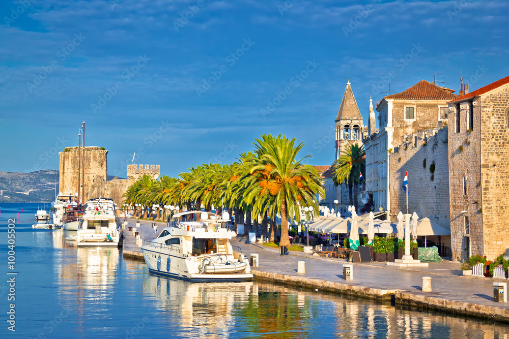 Historic Trogir waterfront architecture view
