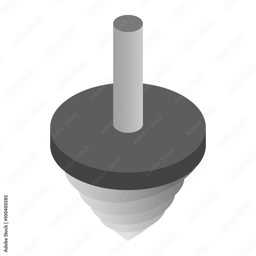 Rotating drill isometric 3d icon Rotating drill isometric 3d icon