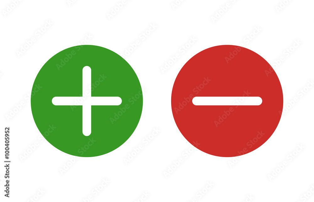 Plus and minus or add and subtract flat color icon for apps and websites. Plus and minus or add and subtract flat color icon for apps and websites.
