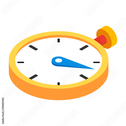 Stopwatch 3d isometric icon