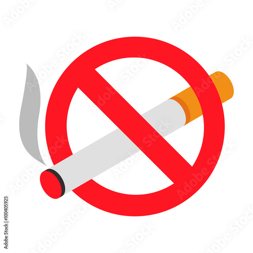 No smoking 3d isometric icon