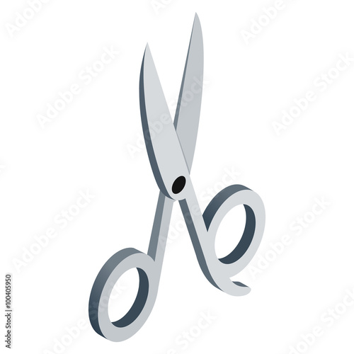 Scissors 3d isometric icon