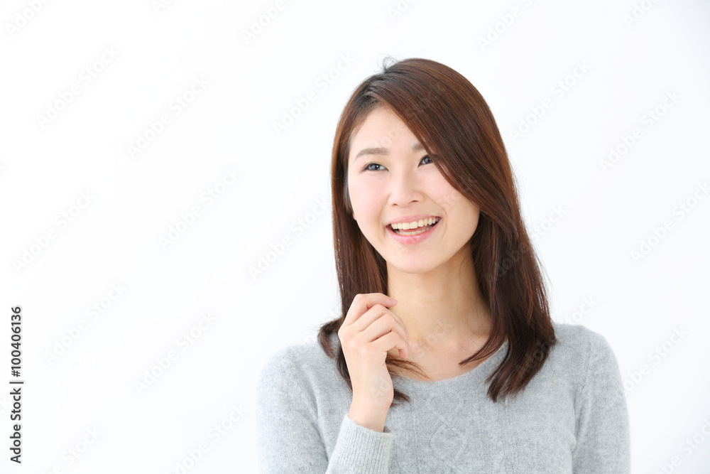 驚く若い女性 驚く若い女性