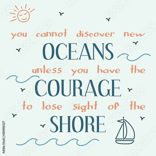 Motivational quote and illustration.