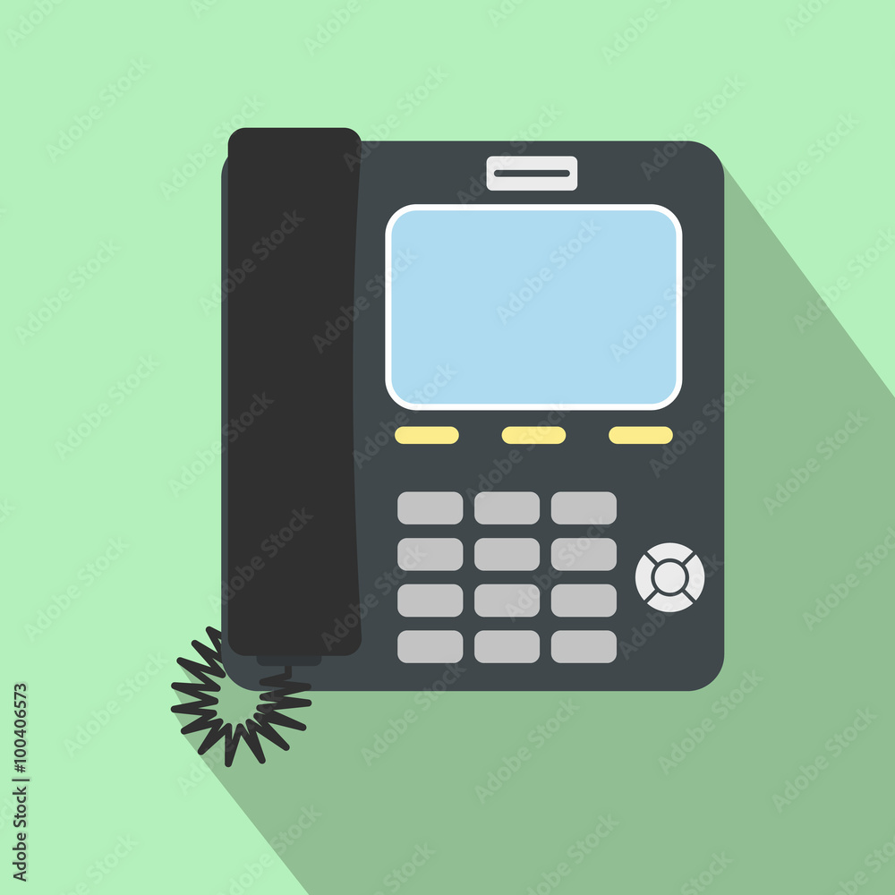 Office phone flat icon Office phone flat icon