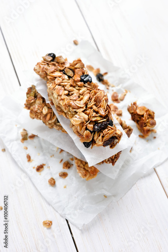 Granola bars, top view