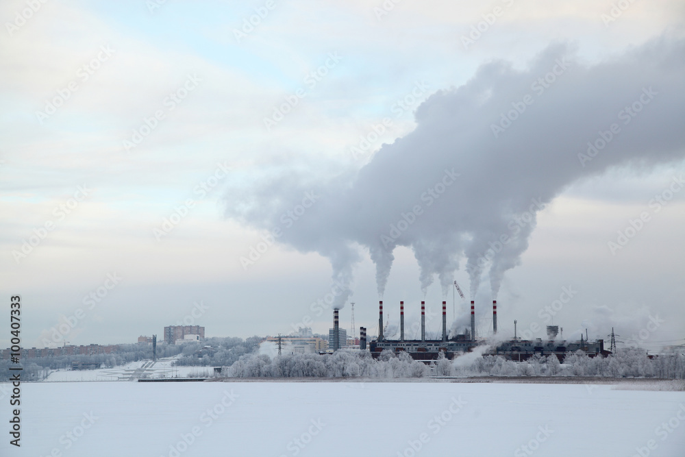 winter industrial landscape
