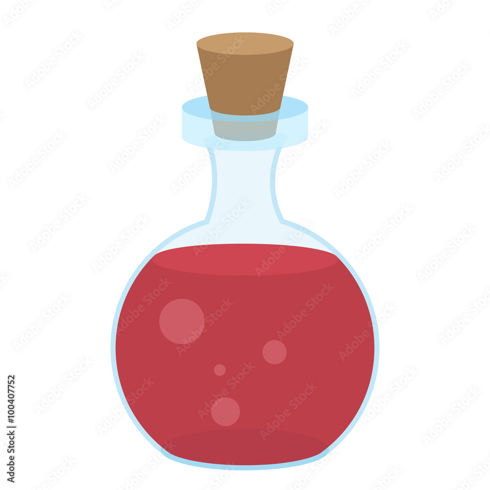 Flask with magic liquid cartoon Flask with magic liquid cartoon